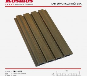 Tấm ốp lam sóng WPC 2 da- 2D219