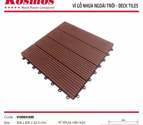  Vỉ gỗ nhựa ngoài trời vân sọc- VSVI300