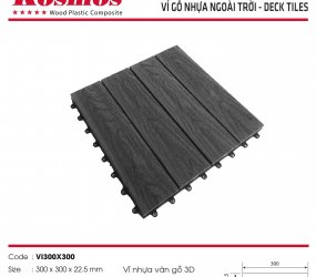 Vỉ gỗ nhựa vân 3D- VI300